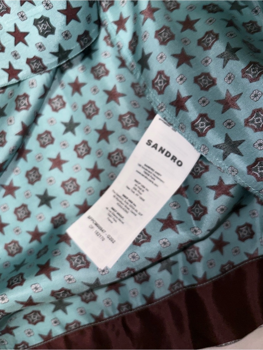 Sandro ATHEA Printed Silk Shirt - Picture 2 of 3